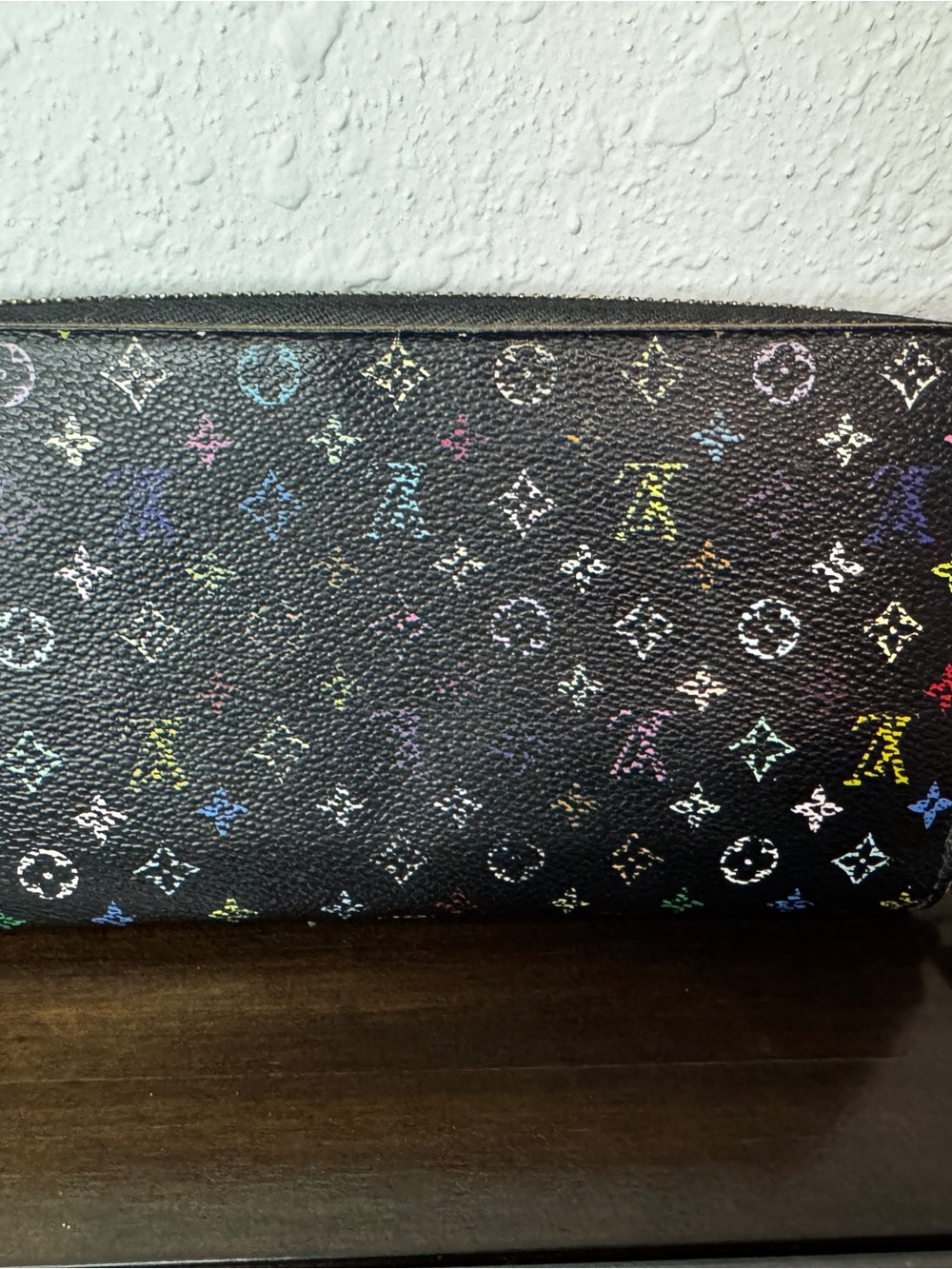 Louis Vuitton Black Multicolor Monogram Zip Wallet